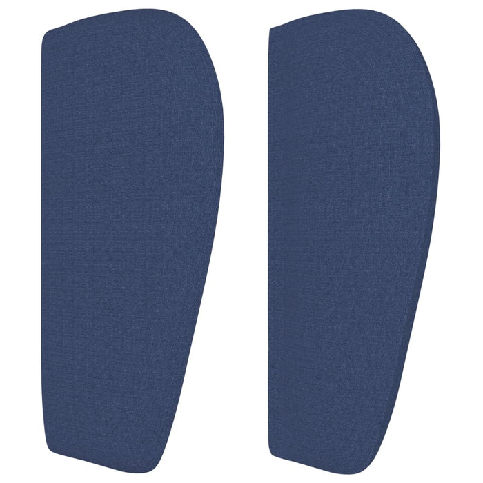 Tăblie de pat cu aripioare, albastru, 163x23x78/88 cm textil WALTI