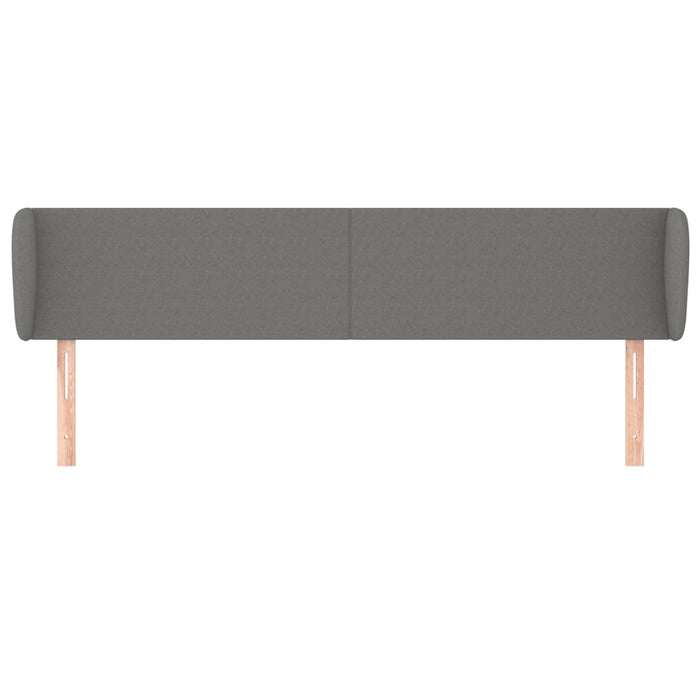 Tăblie de pat cu aripioare gri închis 183x23x78/88 cm textil - WALTI WALTI