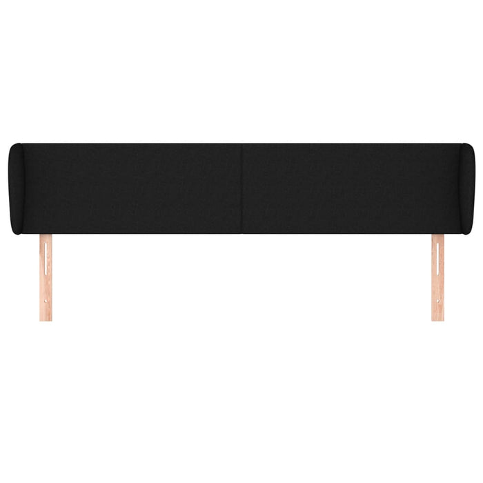 Tăblie de pat cu aripioare negru 183x23x78/88 cm textil - WALTI WALTI