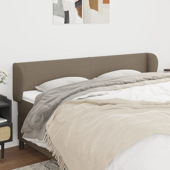 Tăblie de pat cu aripioare gri taupe 183x23x78/88 cm textil - WALTI WALTI