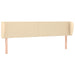 Tăblie de pat cu aripioare crem 183x23x78/88 cm material textil - WALTI WALTI