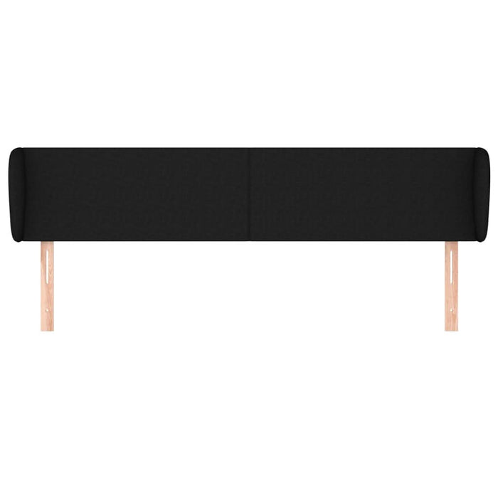 Tăblie de pat cu aripioare negru 203x23x78/88 cm textil - WALTI WALTI