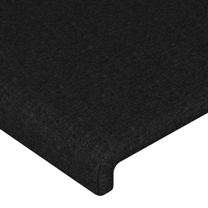 Tăblie de pat cu aripioare negru 203x23x78/88 cm textil - WALTI WALTI