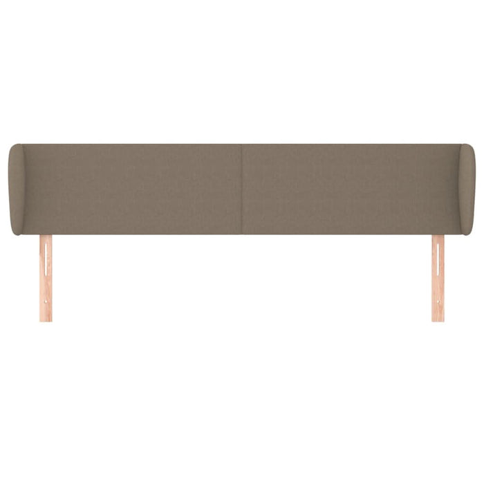Tăblie de pat cu aripioare gri taupe 203x23x78/88 cm textil - WALTI WALTI