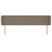 Tăblie de pat cu aripioare gri taupe 203x23x78/88 cm textil - WALTI WALTI