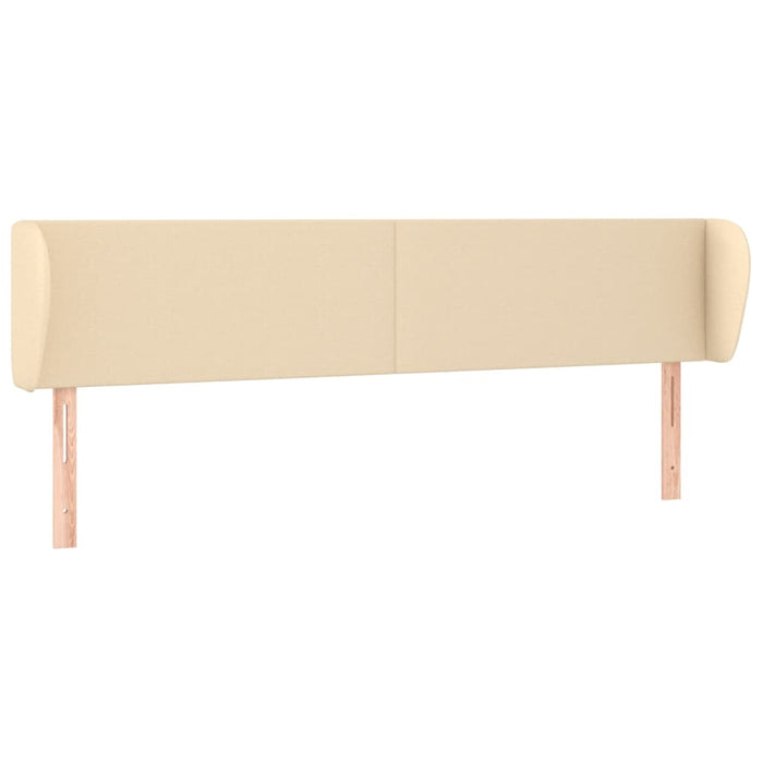 Tăblie de pat cu aripioare crem 203x23x78/88 cm textil WALTI