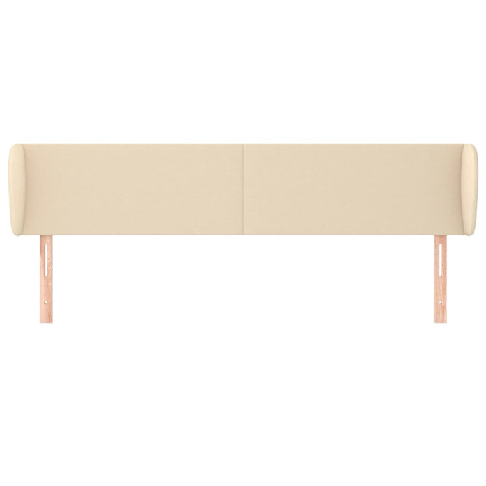Tăblie de pat cu aripioare crem 203x23x78/88 cm textil WALTI