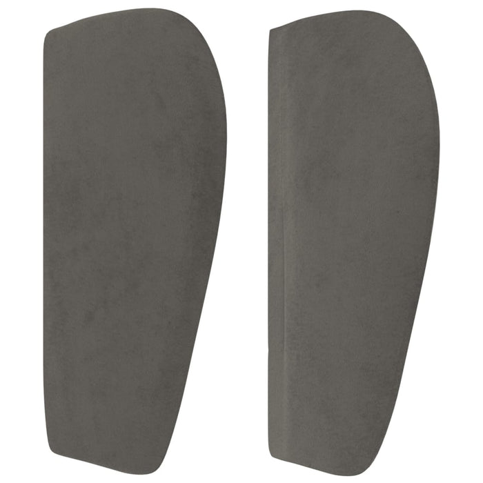 Tăblie de pat cu aripioare gri închis 83x23x78/88 cm catifea WALTI