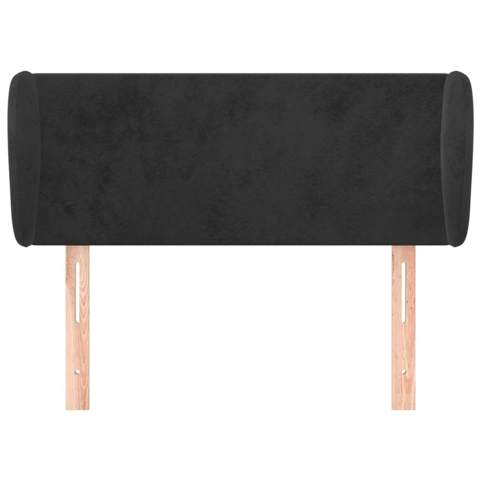 Tăblie de pat cu aripioare negru 83x23x78/88 cm catifea - WALTI WALTI