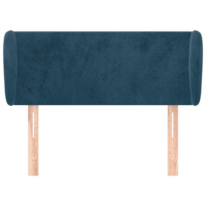 Tăblie pat cu aripioare albastru închis 83x23x78/88 cm catifea WALTI