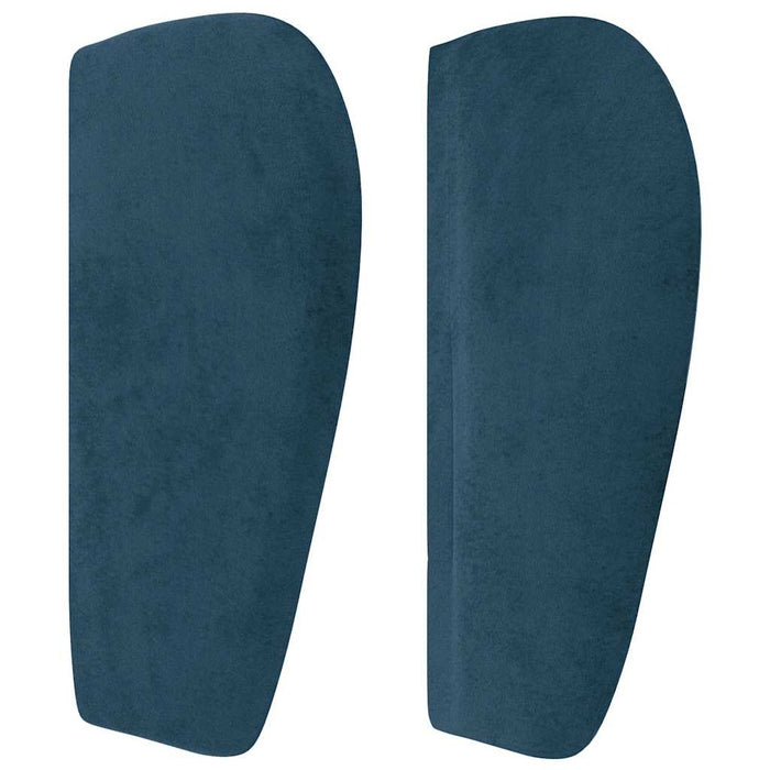 Tăblie pat cu aripioare albastru închis 83x23x78/88 cm catifea WALTI