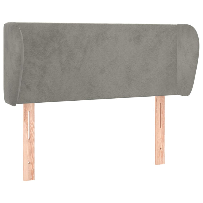 Tăblie de pat cu aripioare gri deschis 93x23x78/88 cm catifea - WALTI WALTI