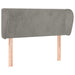 Tăblie de pat cu aripioare gri deschis 93x23x78/88 cm catifea - WALTI WALTI
