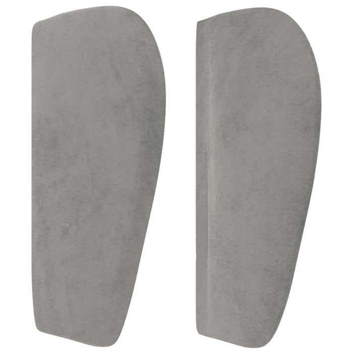 Tăblie de pat cu aripioare gri deschis 93x23x78/88 cm catifea - WALTI WALTI
