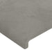 Tăblie de pat cu aripioare gri deschis 93x23x78/88 cm catifea - WALTI WALTI