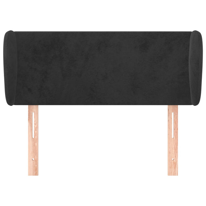 Tăblie de pat cu aripioare negru 93x23x78/88 cm catifea - WALTI WALTI