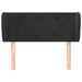 Tăblie de pat cu aripioare negru 93x23x78/88 cm catifea - WALTI WALTI