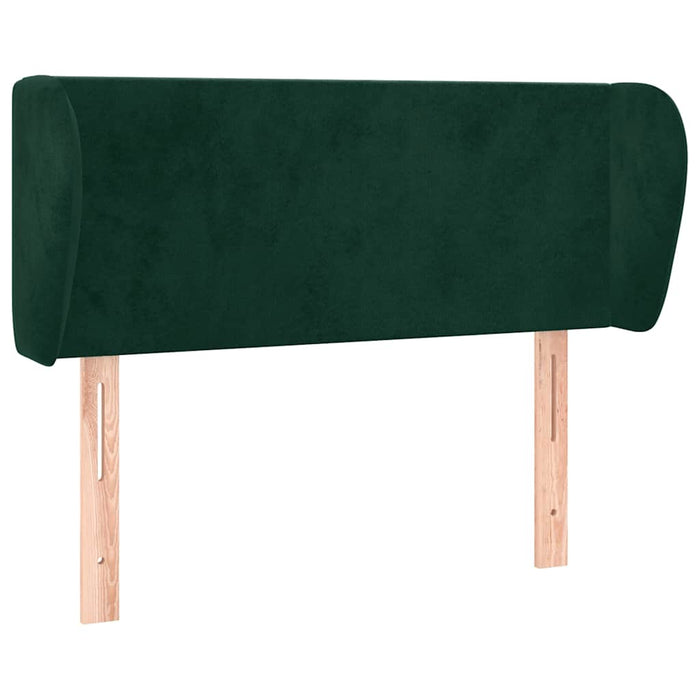 Tăblie de pat cu aripioare verde închis 93x23x78/88 cm catifea WALTI
