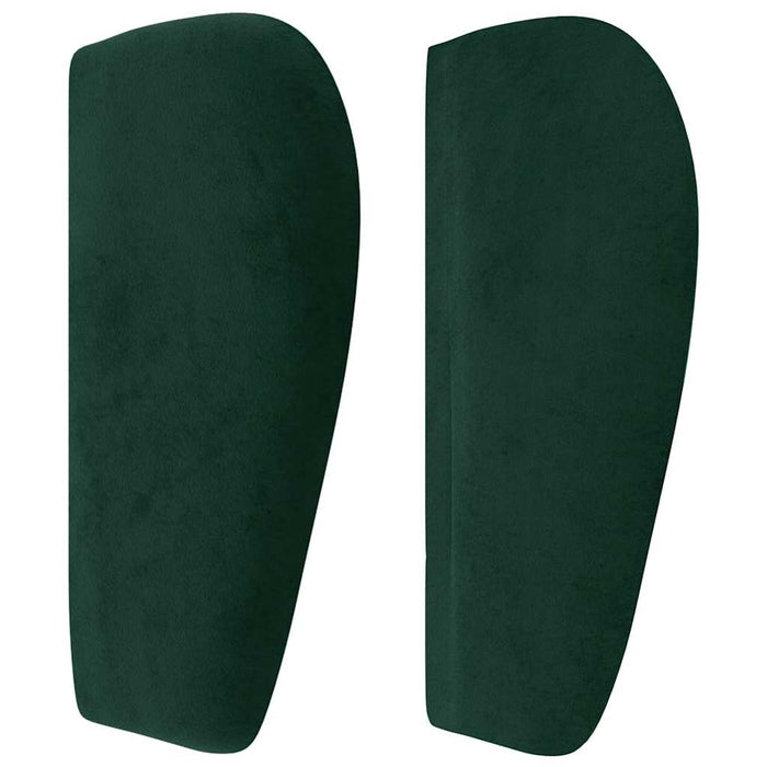 Tăblie de pat cu aripioare verde închis 93x23x78/88 cm catifea WALTI