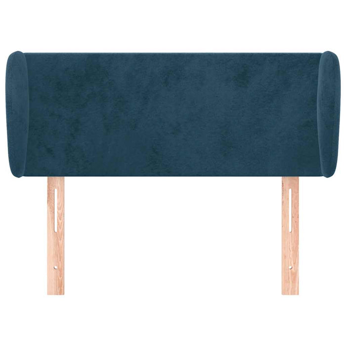 Tăblie pat cu aripioare albastru închis 93x23x78/88 cm textil - WALTI WALTI
