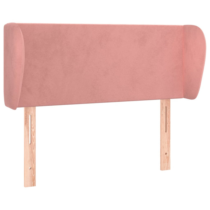 Tăblie de pat cu aripioare roz 93x23x78/88 cm catifea - WALTI WALTI