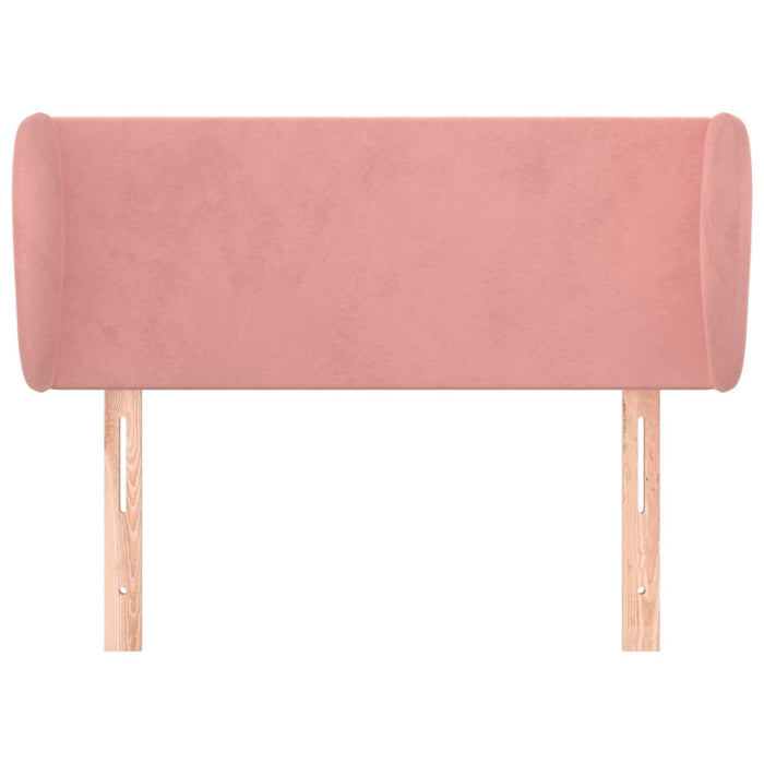 Tăblie de pat cu aripioare roz 93x23x78/88 cm catifea - WALTI WALTI