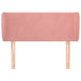 Tăblie de pat cu aripioare roz 93x23x78/88 cm catifea - WALTI WALTI