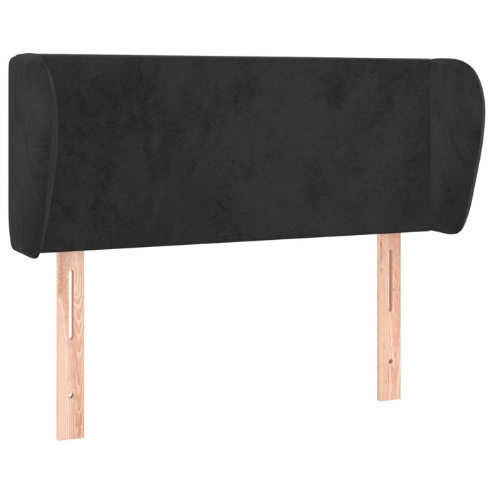 Tăblie de pat cu aripioare negru 103x23x78/88 cm catifea - WALTI WALTI
