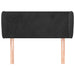Tăblie de pat cu aripioare negru 103x23x78/88 cm catifea - WALTI WALTI