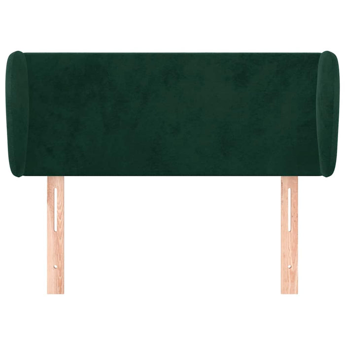 Tăblie de pat cu aripioare verde închis 103x23x78/88 cm catifea - WALTI WALTI