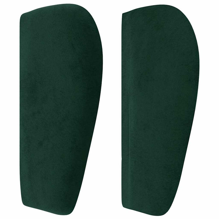 Tăblie de pat cu aripioare verde închis 103x23x78/88 cm catifea - WALTI WALTI