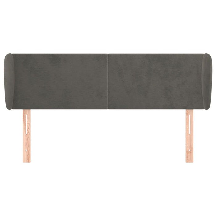 Tăblie de pat cu aripioare gri închis 147x23x78/88 cm catifea - WALTI WALTI