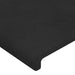 Tăblie de pat cu aripioare negru 147x23x78/88 cm catifea - WALTI WALTI