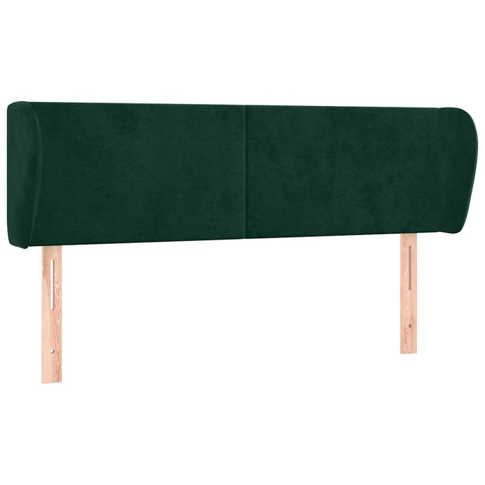 Tăblie de pat cu aripioare verde închis 147x23x78/88 cm catifea - WALTI WALTI