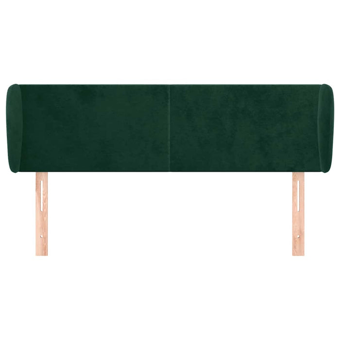 Tăblie de pat cu aripioare verde închis 147x23x78/88 cm catifea - WALTI WALTI