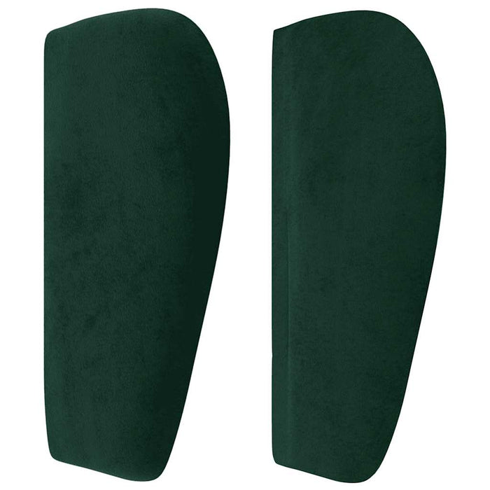 Tăblie de pat cu aripioare verde închis 147x23x78/88 cm catifea - WALTI WALTI