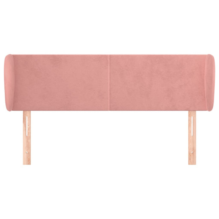 Tăblie de pat cu aripioare roz 147x23x78/88 cm catifea - WALTI WALTI