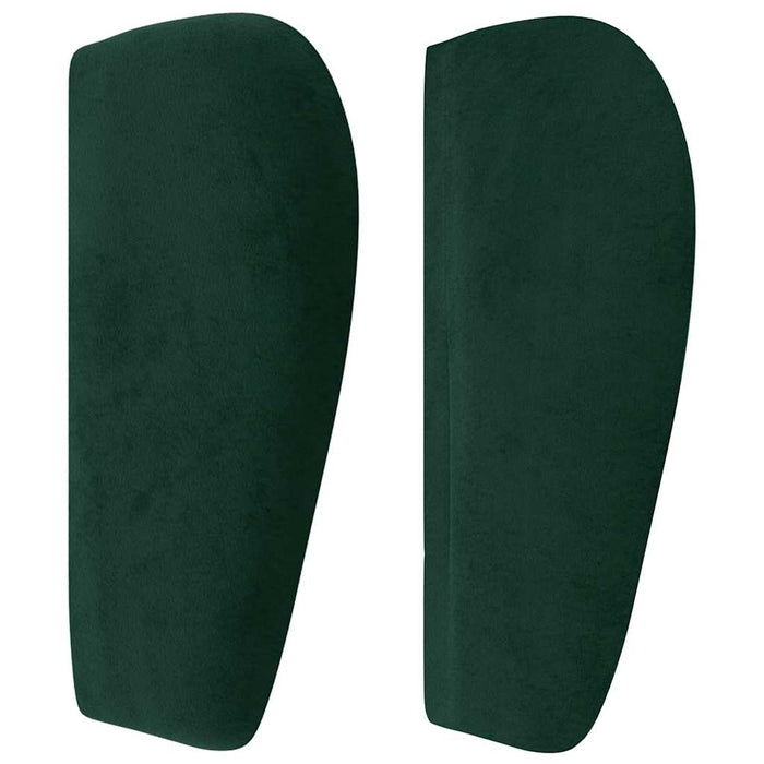 Tăblie de pat cu aripioare verde închis 163x23x78/88 cm catifea WALTI
