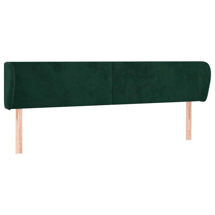 Tăblie de pat cu aripioare verde închis 183x23x78/88 cm catifea - WALTI WALTI