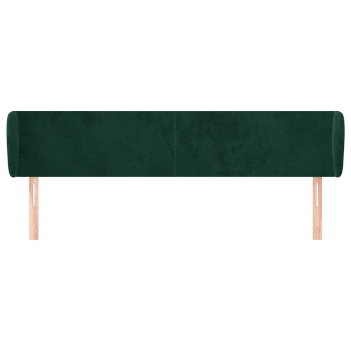 Tăblie de pat cu aripioare verde închis 183x23x78/88 cm catifea - WALTI WALTI