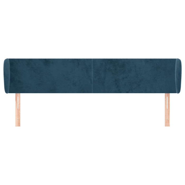 Tăblie pat cu aripioare albastru închis 183x23x78/88 cm catifea - WALTI WALTI