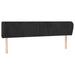 Tăblie de pat cu aripioare negru 203x23x78/88 cm catifea - WALTI WALTI