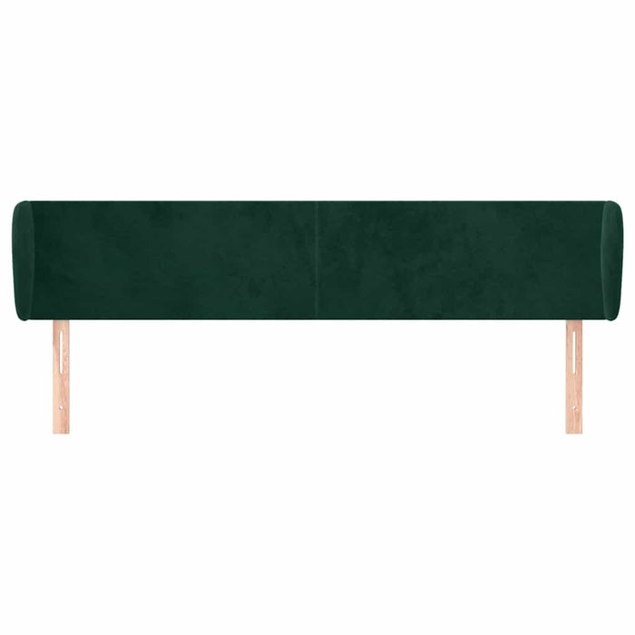 Tăblie de pat cu aripioare verde închis 203x23x78/88 cm catifea - WALTI WALTI