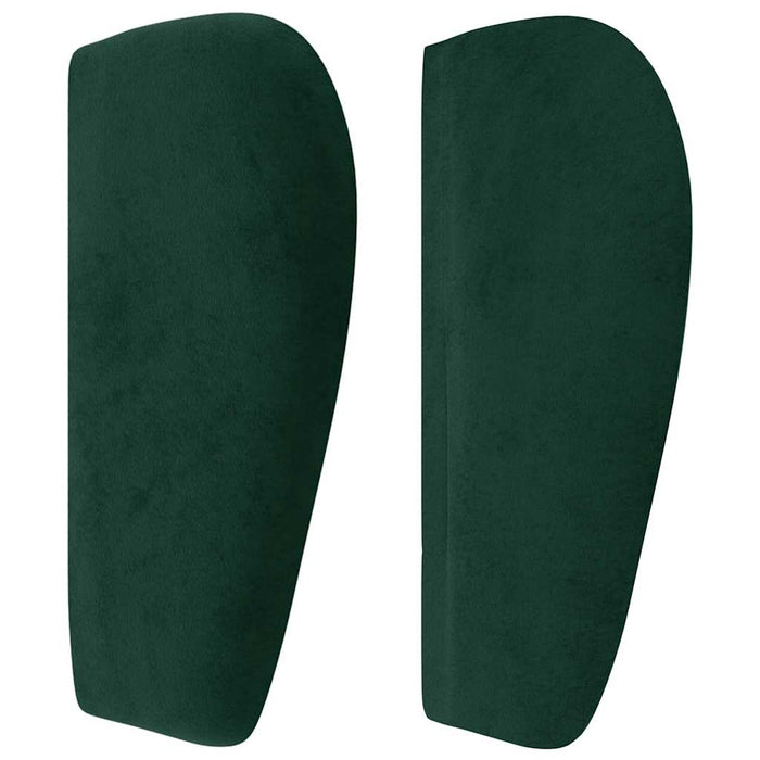 Tăblie de pat cu aripioare verde închis 203x23x78/88 cm catifea - WALTI WALTI