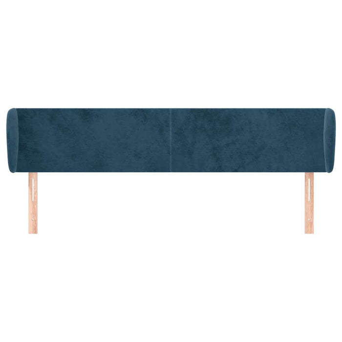 Tăblie pat cu aripioare albastru închis 203x23x78/88 cm catifea - WALTI WALTI