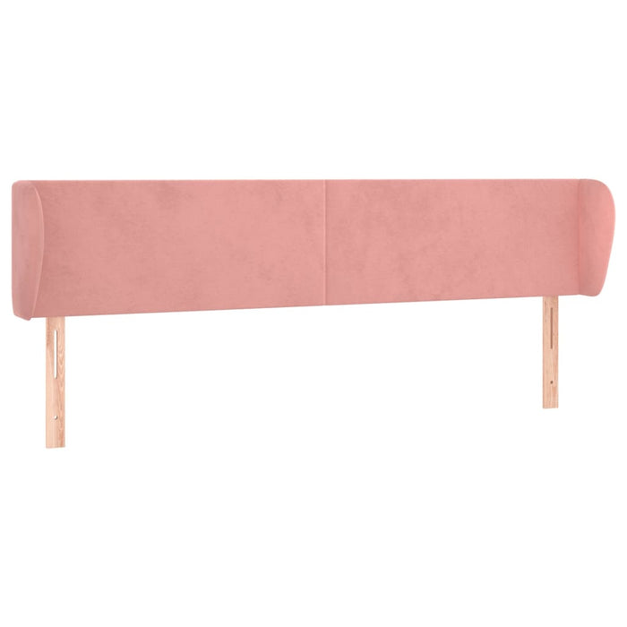 Tăblie de pat cu aripioare roz 203x23x78/88 cm catifea - WALTI WALTI