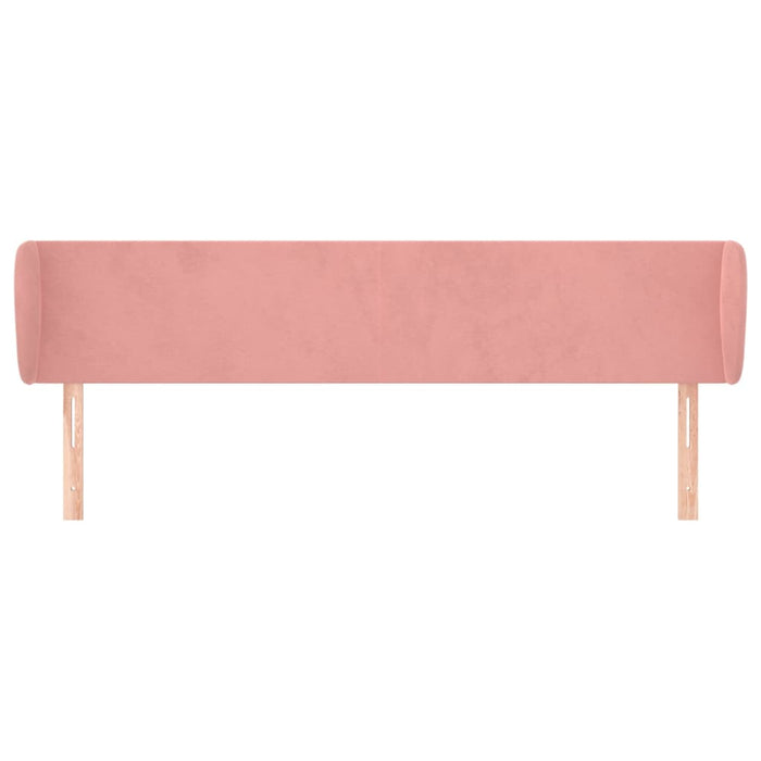 Tăblie de pat cu aripioare roz 203x23x78/88 cm catifea - WALTI WALTI