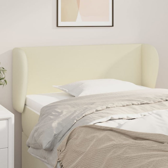 Tăblie de pat cu aripioare crem 83x23x78/88 cm piele ecologică - WALTI WALTI