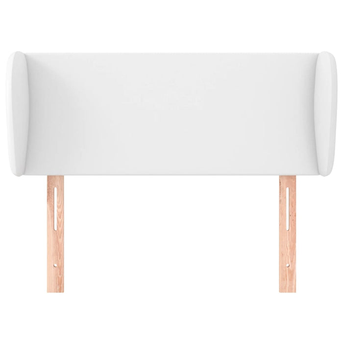 Tăblie de pat cu aripioare alb 93x23x78/88 cm piele ecologică WALTI