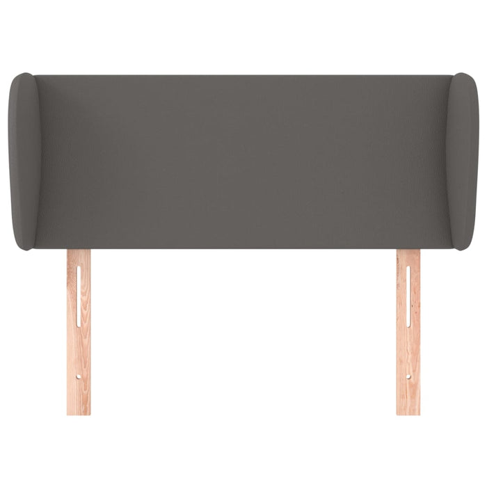 Tăblie de pat cu aripioare gri 93x23x78/88 cm piele ecologică WALTI